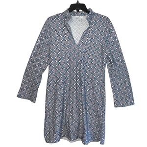 JUDE CONNALLY Size Small Tunic Dress Long Sleeve Stretch Blue Jude Cloth